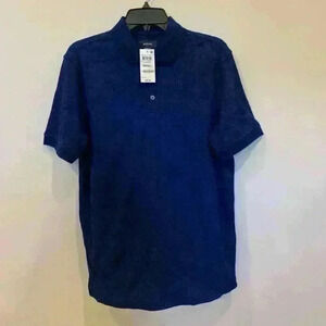 Mens Alfani Novelty Navy Polo S NWT -B5